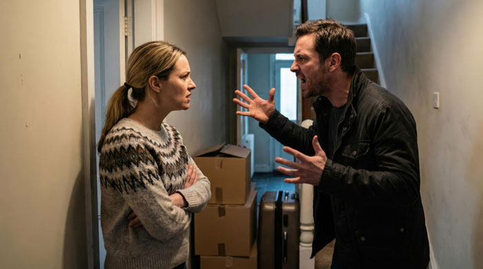 An angry jobless BF yelling at his girlfriend who pays for everything.