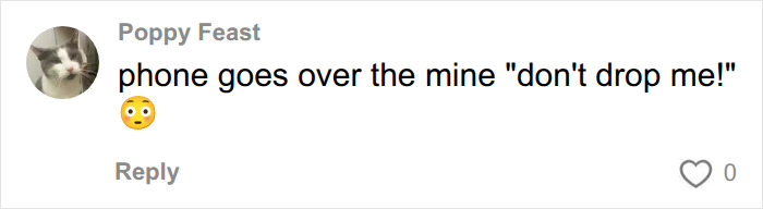 Social media reaction worrying about dropping a phone over a mine in the ghost town. Social media reaction worrying about dropping a phone over a mine in the ghost town.