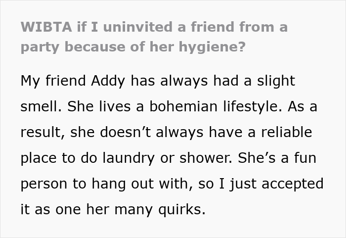 Friend’s Musty Smell Starts Clearing Rooms, Woman Dreads Being The One Who Finally Tells Her Friend’s Musty Smell Starts Clearing Rooms, Woman Dreads Being The One Who Finally Tells Her