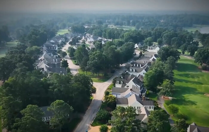 Aerial view of a suburban neighborhood, where a mom's naive act with her 5-year-old son resulted in her sentencing. Aerial view of a suburban neighborhood, where a mom's naive act with her 5-year-old son resulted in her sentencing.