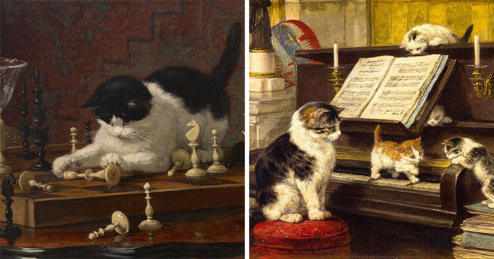 40 Vintage Paintings By This Artist That Prove Cats Have Always Had A Talent For Getting Into Trouble