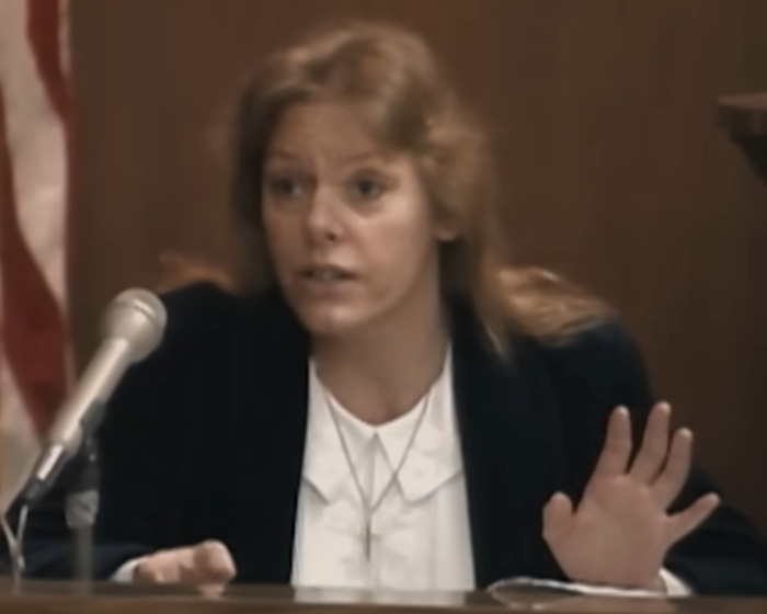 Aileen Wuornos, the disturbing criminal, giving testimony in court Aileen Wuornos, the disturbing criminal, giving testimony in court