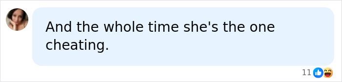 Social media text suggesting the jealous partner is the one cheating Social media text suggesting the jealous partner is the one cheating
