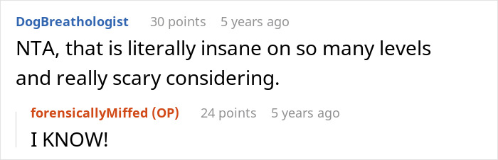 A screenshot showing comments from a discussion about a prison break and a victim being called a jerk. A screenshot showing comments from a discussion about a prison break and a victim being called a jerk.
