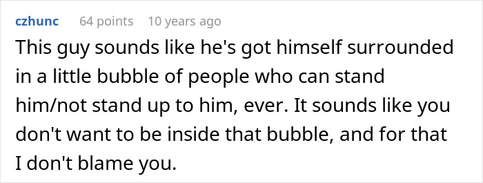 A screenshot of a Reddit comment observing how a guy thinking his buddy needs a hot GF and a weight-loss coach surrounds himself with enablers. A screenshot of a Reddit comment observing how a guy thinking his buddy needs a hot GF and a weight-loss coach surrounds himself with enablers.