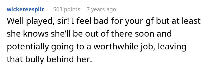 Guy Watches GF’s Coworker Make Her Life Miserable, Takes Revenge As Her Résumé Lands At His Company Guy Watches GF’s Coworker Make Her Life Miserable, Takes Revenge As Her Résumé Lands At His Company
