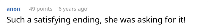 A comment expressing satisfaction with the ending of the teen's revenge plot against the flirty friend. A comment expressing satisfaction with the ending of the teen's revenge plot against the flirty friend.