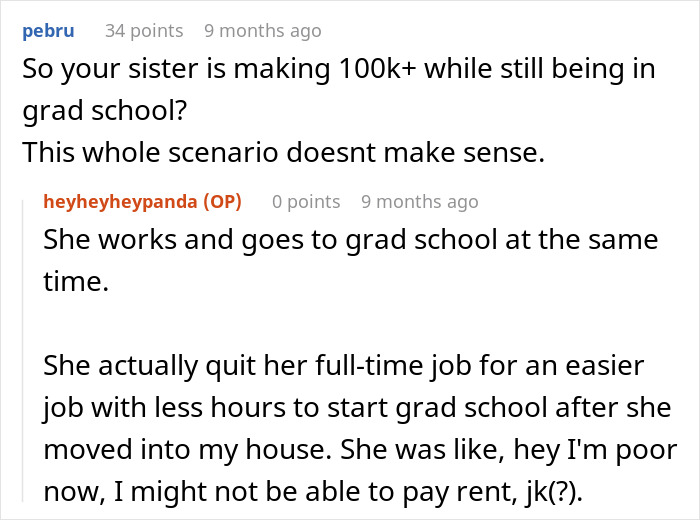 Woman Lets Sister Live In Her House For Cheap But Her Generosity Is Not Enough