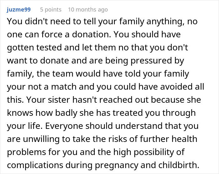 Woman Is Called A Monster For Refusing To Save Her Sister&rsquo;s Life, Starts Questioning Her Decision