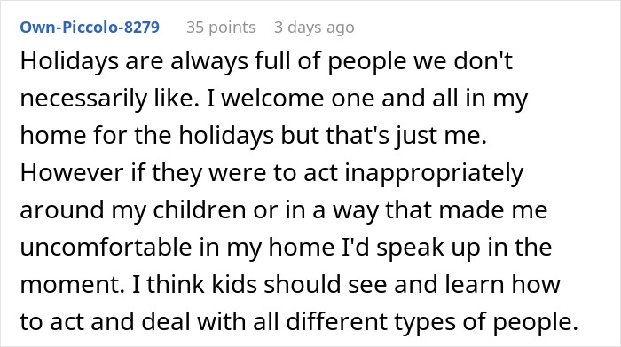 Reddit post comment about hosting family Thanksgiving and dealing with different partners Reddit post comment about hosting family Thanksgiving and dealing with different partners