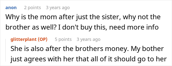 Mom Demands Kids Give Her Their Share Of The Inheritance, Doesn't Like Daughter's Response