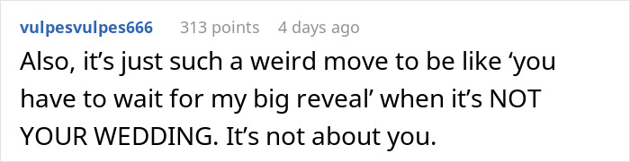 MIL Hides What She's Going To Wear To Wedding, Comes Out With Something Scandalous