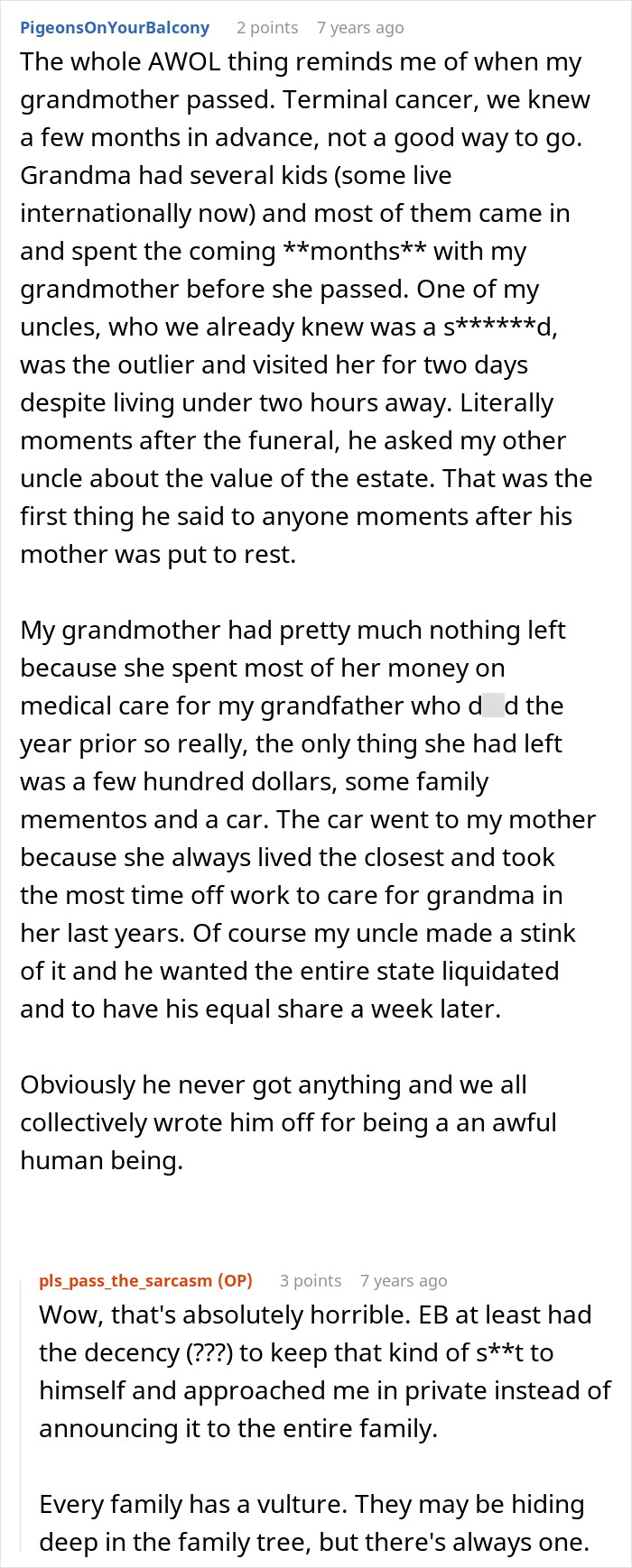 Online discussion about a woman who refuses to bail out her brother, highlighting issues with inheritance and family. Online discussion about a woman who refuses to bail out her brother, highlighting issues with inheritance and family.