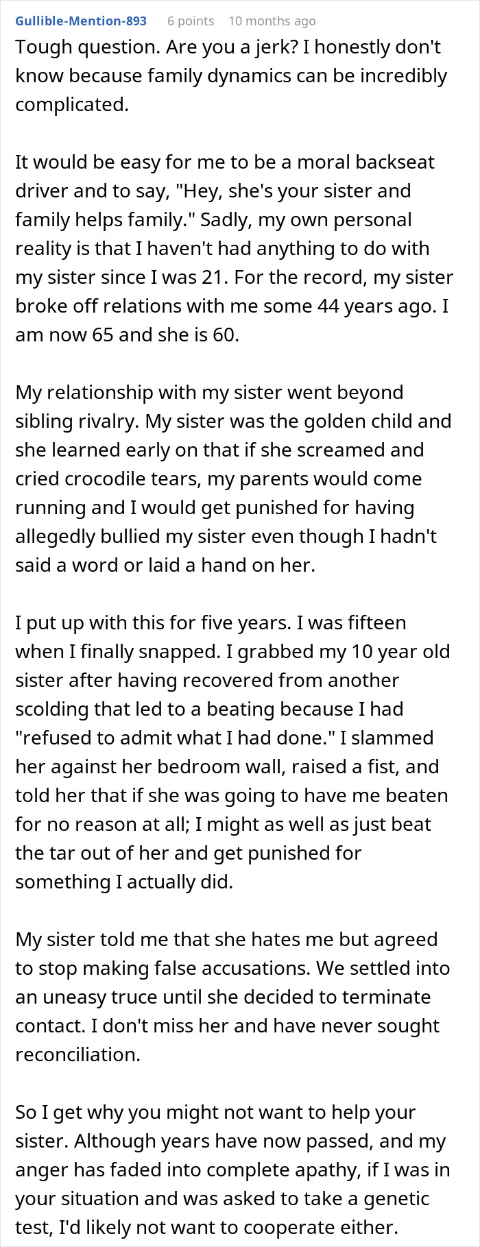 Woman Is Called A Monster For Refusing To Save Her Sister&rsquo;s Life, Starts Questioning Her Decision