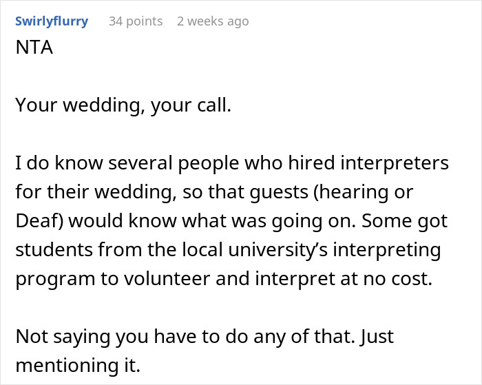 Advice on hiring interpreters for Deaf wedding guests Advice on hiring interpreters for Deaf wedding guests