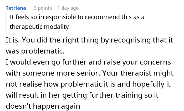 Therapist Shows Just How Incompetent And Out Of Touch She Is With One Suggestion Therapist Shows Just How Incompetent And Out Of Touch She Is With One Suggestion