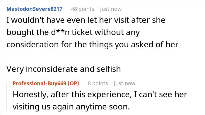 Mom Thinks Her Son And His Wife Should Live By Her Rules While She's Visiting Mom Thinks Her Son And His Wife Should Live By Her Rules While She's Visiting