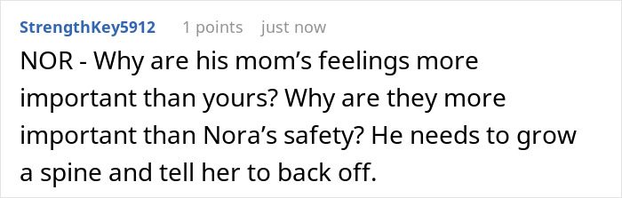 A comment debating a husband’s priorities regarding a MIL and baby safety in the nursery. A comment debating a husband’s priorities regarding a MIL and baby safety in the nursery.