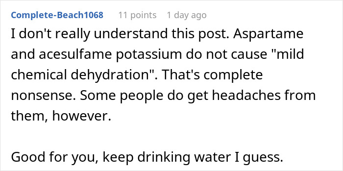Man Drinks Sugar-Free Punch Daily, Realizes It Makes Him Stop Using The Toilet For Over 12 Hours Man Drinks Sugar-Free Punch Daily, Realizes It Makes Him Stop Using The Toilet For Over 12 Hours