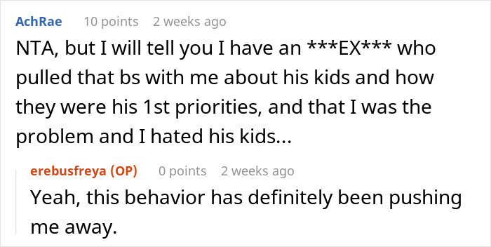 Screenshot of online comments regarding a husband who refuses to listen to his wife, calling her a jerk to his son. Screenshot of online comments regarding a husband who refuses to listen to his wife, calling her a jerk to his son.