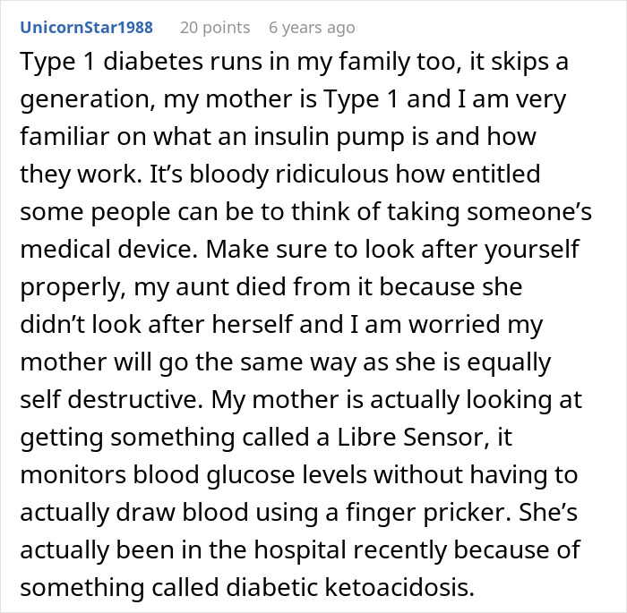 Entitled Mom Demands Guy's Medical Device Because Her Spoiled Teen Is Bored