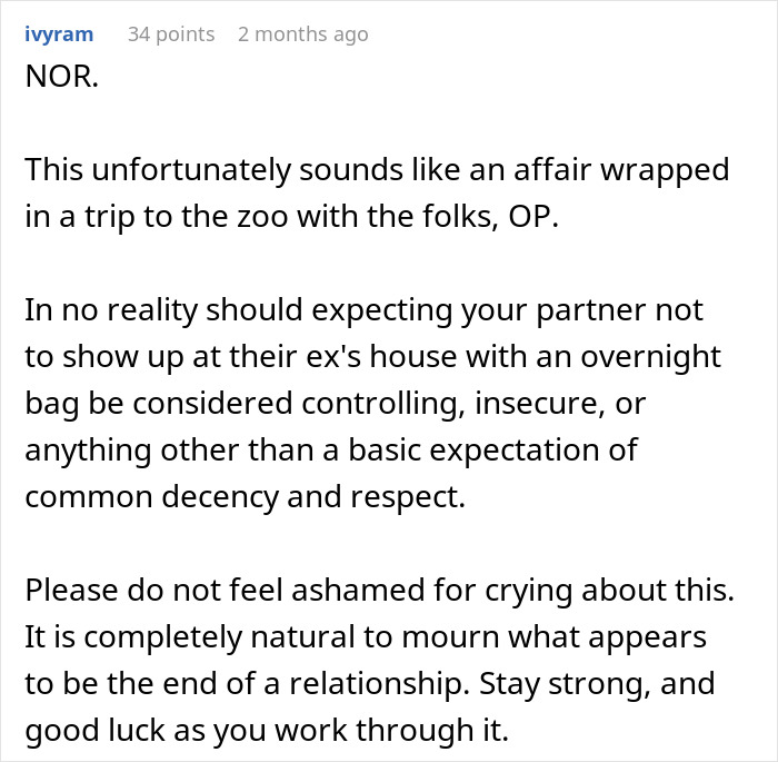 Man Asks Girlfriend Not To Stay The Night With Her Ex, Her Response Makes Him Rethink The Relationship Man Asks Girlfriend Not To Stay The Night With Her Ex, Her Response Makes Him Rethink The Relationship