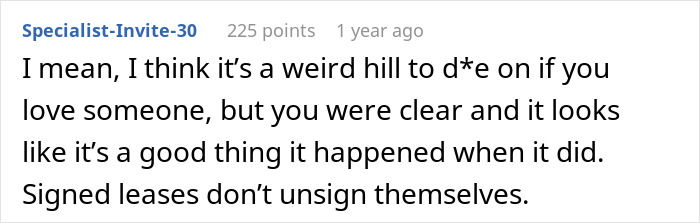 A comment about a woman getting tattoos and her boyfriend leaving, noting the timing of the breakup. A comment about a woman getting tattoos and her boyfriend leaving, noting the timing of the breakup.