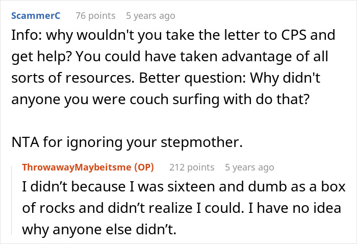 A screenshot of a reddit comment section. The top comment is from user ScammerC discussing bone marrow match refusal for estranged dad's wife. A screenshot of a reddit comment section. The top comment is from user ScammerC discussing bone marrow match refusal for estranged dad's wife.
