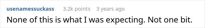 Comment expressing surprise at unexpected story