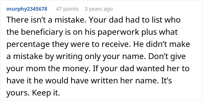 Mom Demands Kids Give Her Their Share Of The Inheritance, Doesn't Like Daughter's Response