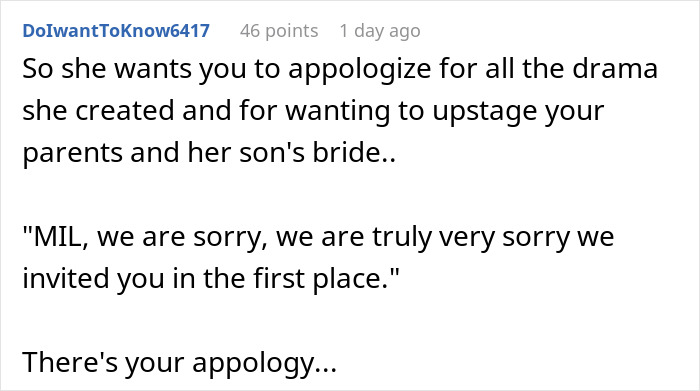 MIL Hides What She's Going To Wear To Wedding, Comes Out With Something Scandalous