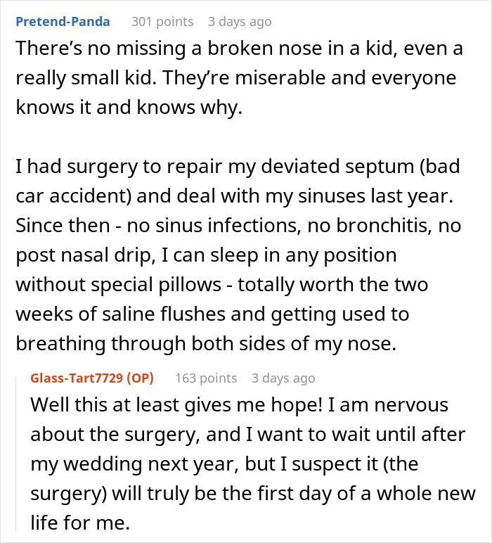 Daughter Can't Breathe, Smell, Or Forgive After Mom Hid Her Childhood Injury For Years Daughter Can't Breathe, Smell, Or Forgive After Mom Hid Her Childhood Injury For Years