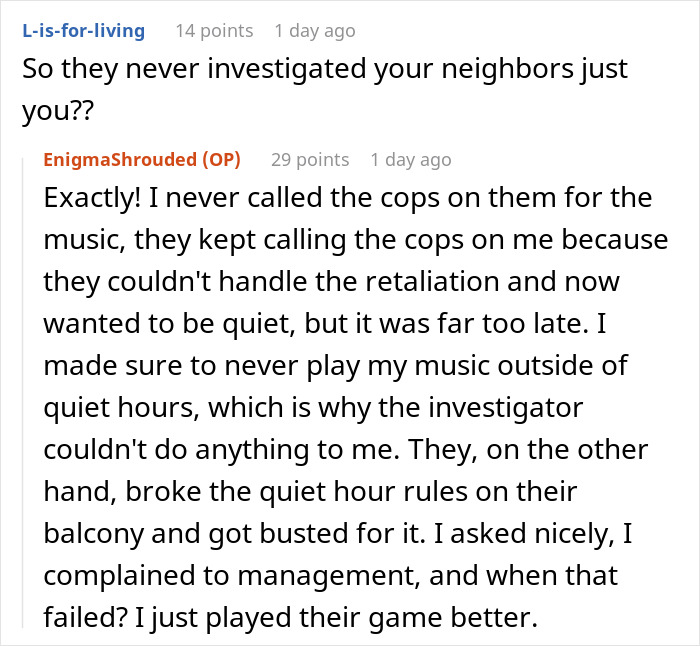 Noisy Neighbors Refuse To Back Down, So Person Makes Their Lives Miserable Until They Leave Noisy Neighbors Refuse To Back Down, So Person Makes Their Lives Miserable Until They Leave