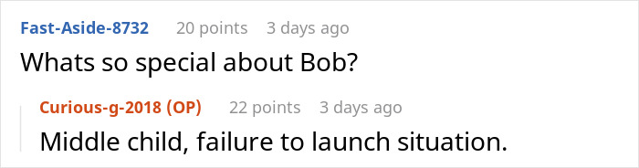 An online comment thread asking about a BIL who brings a different GF to family Thanksgiving every year. An online comment thread asking about a BIL who brings a different GF to family Thanksgiving every year.
