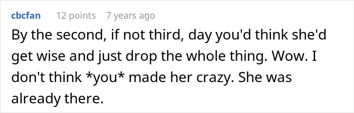 A comment on a student driving her teacher crazy: 'She was already there.' A comment on a student driving her teacher crazy: 'She was already there.'