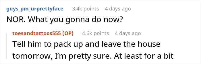 A screenshot of comments about a wife's hubby flirting and her marriage, with a comment saying, NOR. What you gonna do now?
