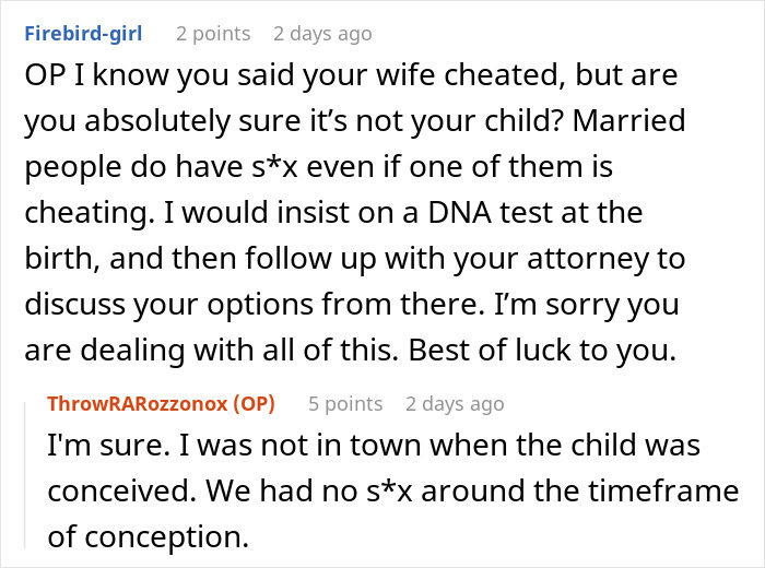 Guy Left Worried His Ex-Wife Will Force Her Affair Baby On Him Guy Left Worried His Ex-Wife Will Force Her Affair Baby On Him