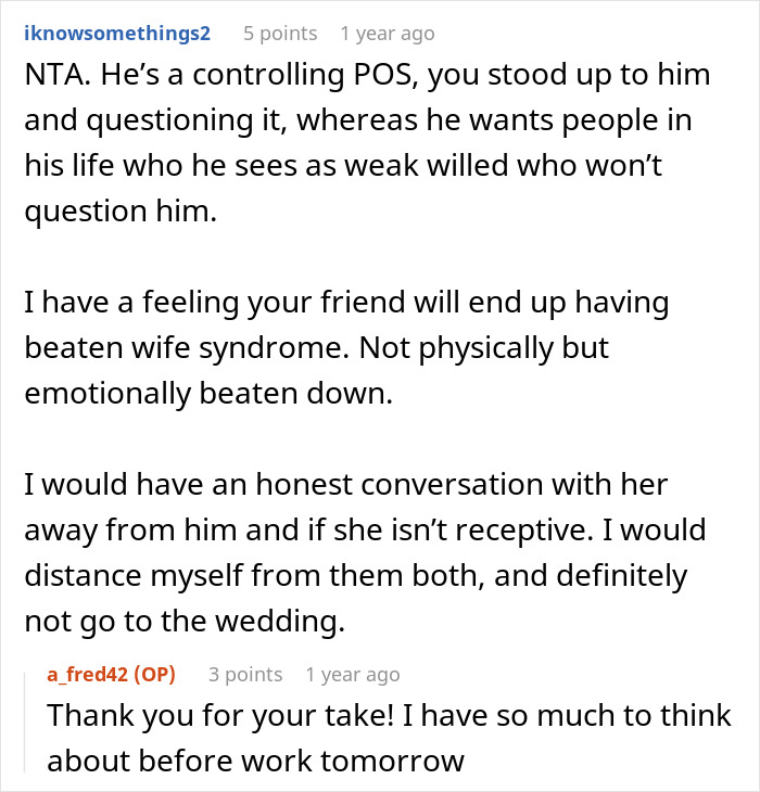 Guy Wonders What's Wrong With Friend's Fiancé After He Suddenly Changes His Behavior Guy Wonders What's Wrong With Friend's Fiancé After He Suddenly Changes His Behavior