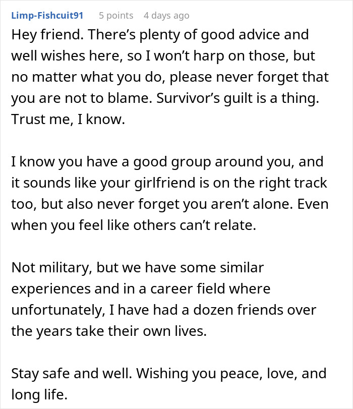 A comment offering good advice and well wishes to a boyfriend after his reputation was ruined by his girlfriend's parents. A comment offering good advice and well wishes to a boyfriend after his reputation was ruined by his girlfriend's parents.