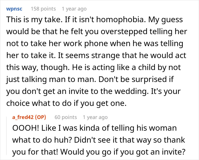 Guy Wonders What's Wrong With Friend's Fiancé After He Suddenly Changes His Behavior Guy Wonders What's Wrong With Friend's Fiancé After He Suddenly Changes His Behavior