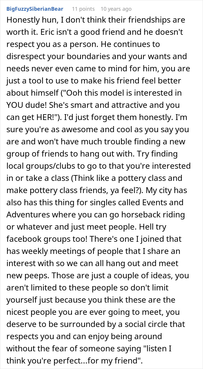 Friend not having it: Buddy thinks his friend needs a hot GF and a weight-loss coach in one. Friend not having it: Buddy thinks his friend needs a hot GF and a weight-loss coach in one.