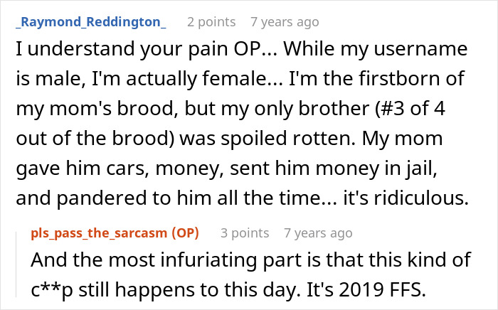 Reddit comments on a woman's refusal to bail out her brother after he squandered their parents' inheritance. Reddit comments on a woman's refusal to bail out her brother after he squandered their parents' inheritance.