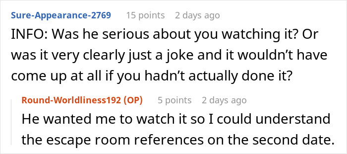 A Reddit thread asking if he was serious about Stranger Things homework before date two. A Reddit thread asking if he was serious about Stranger Things homework before date two.