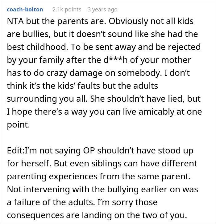 Bully Half-Sis Tells Friends She Was Homeless And Shunned By Sibling, Shocked When The Truth Comes Out Bully Half-Sis Tells Friends She Was Homeless And Shunned By Sibling, Shocked When The Truth Comes Out