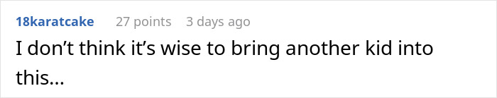 A concise comment about not having another kid amidst a divorce and vasectomy dispute A concise comment about not having another kid amidst a divorce and vasectomy dispute
