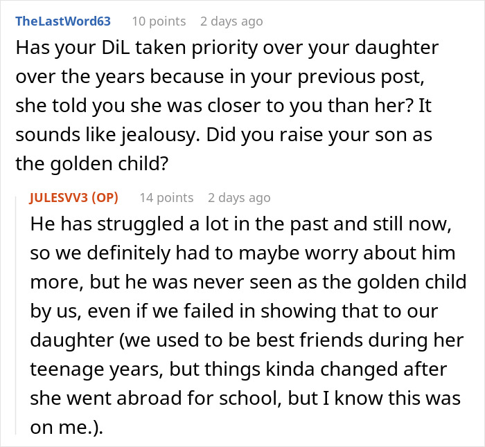 An online discussion focusing on a mother-in-law helping her daughter with twin newborns abroad. An online discussion focusing on a mother-in-law helping her daughter with twin newborns abroad.