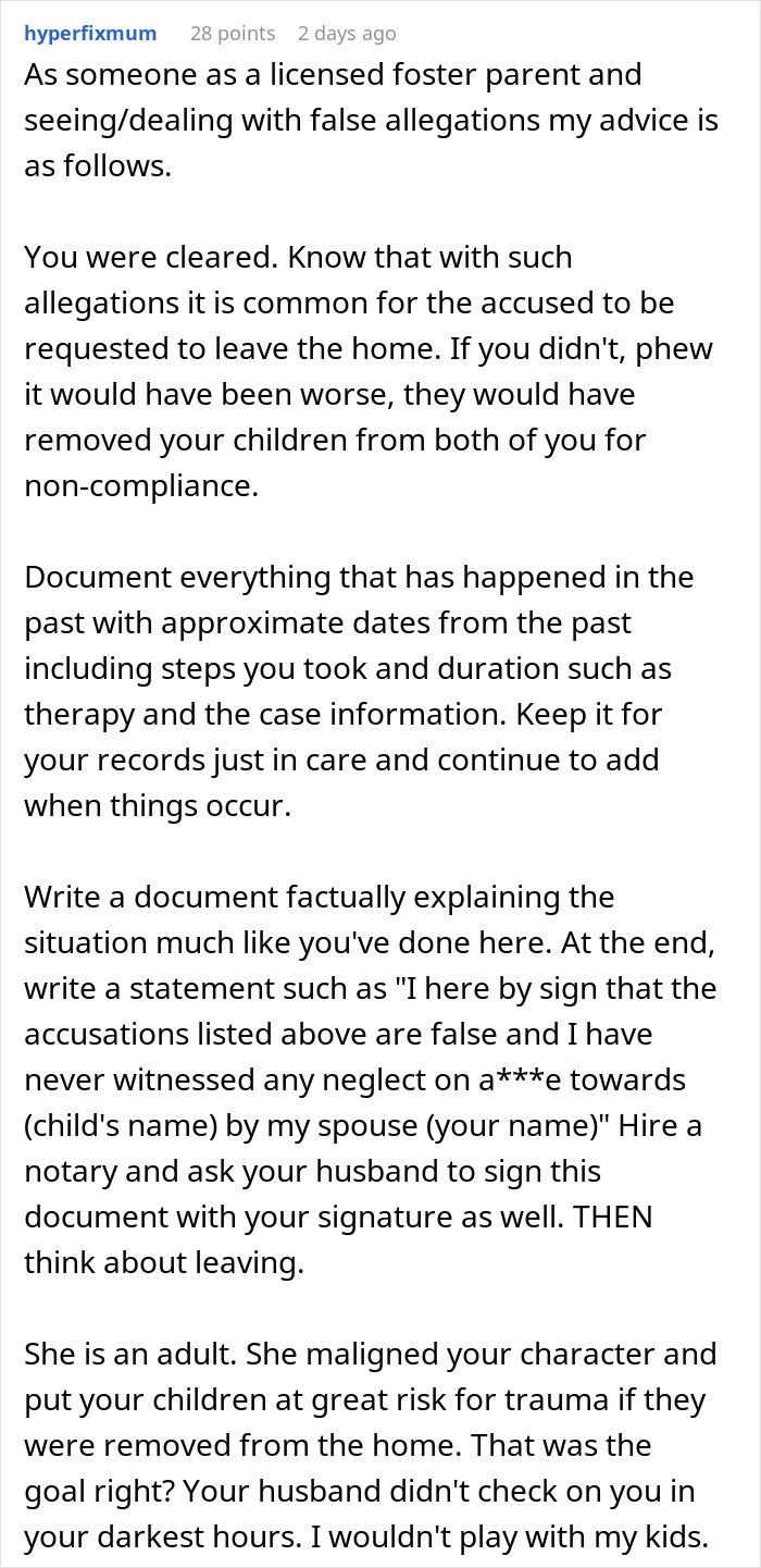 Advice from a licensed foster parent on false allegations and why to call CPS on stepmom.