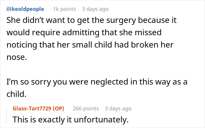 Daughter Can't Breathe, Smell, Or Forgive After Mom Hid Her Childhood Injury For Years Daughter Can't Breathe, Smell, Or Forgive After Mom Hid Her Childhood Injury For Years