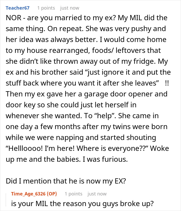 A comment detailing a frustrating MIL to babysit experience where she rearranged the nursery and house A comment detailing a frustrating MIL to babysit experience where she rearranged the nursery and house