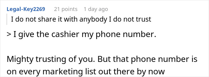 A Reddit comment discussing a guy's petty revenge involving a woman who gave out his number. A Reddit comment discussing a guy's petty revenge involving a woman who gave out his number.